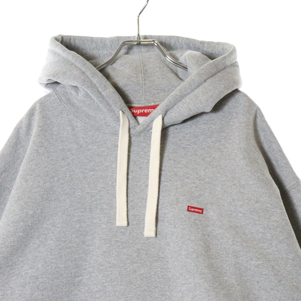 SUPREME(シュプリーム) 23AW Small Box Drawcord Hooded Sweatshirt スモールボックスロゴ スウェット プルオーバーパーカー フーディ グレー