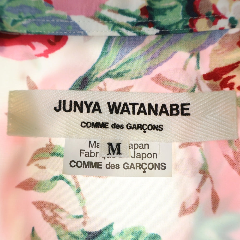 JUNYA WATANABE COMME des GARCONS(ジュンヤワタナベ コムデギャルソン) 18AW フローラルプリント プリーツシャツワンピース アイボリー/マルチ レディース JB-O034