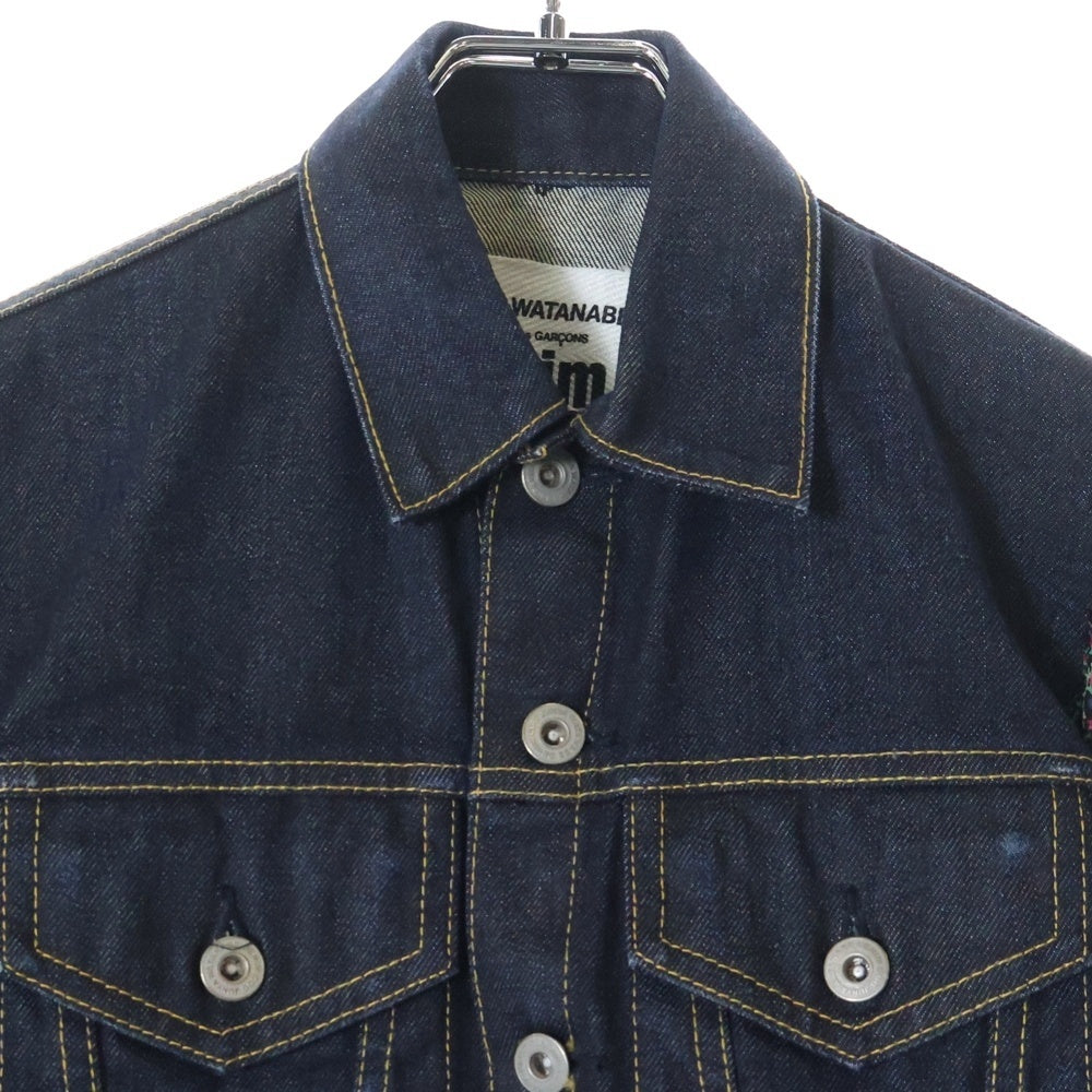 JUNYA WATANABE COMME des GARCONS(ジュンヤワタナベ コムデギャルソン) レーヨン切替 ドッキングワンピース インディゴ/マルチ レディース XD-J001