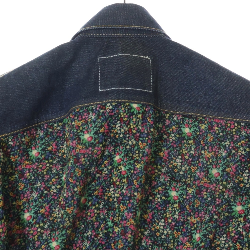JUNYA WATANABE COMME des GARCONS(ジュンヤワタナベ コムデギャルソン) レーヨン切替 ドッキングワンピース インディゴ/マルチ レディース XD-J001