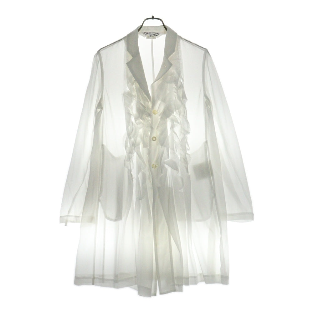 COMME des GARCONS COMME des GARCONS(コムデギャルソンコムデギャルソン) 15SS フリンジ装飾 長袖シャツ ブラウス ホワイト レディース RO-J037