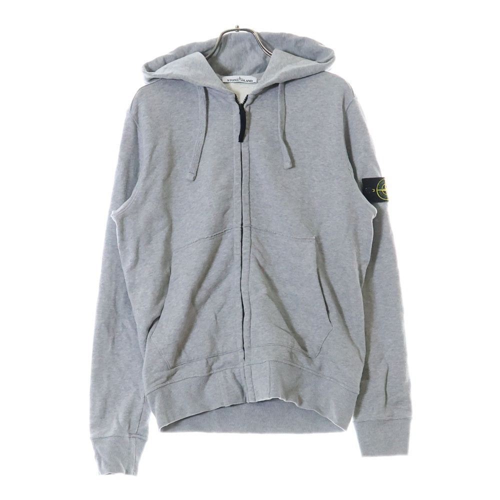 STONE ISLAND(ストーンアイランド) 18AW ワッペンロゴ ジップアップパーカー グレー 691560220