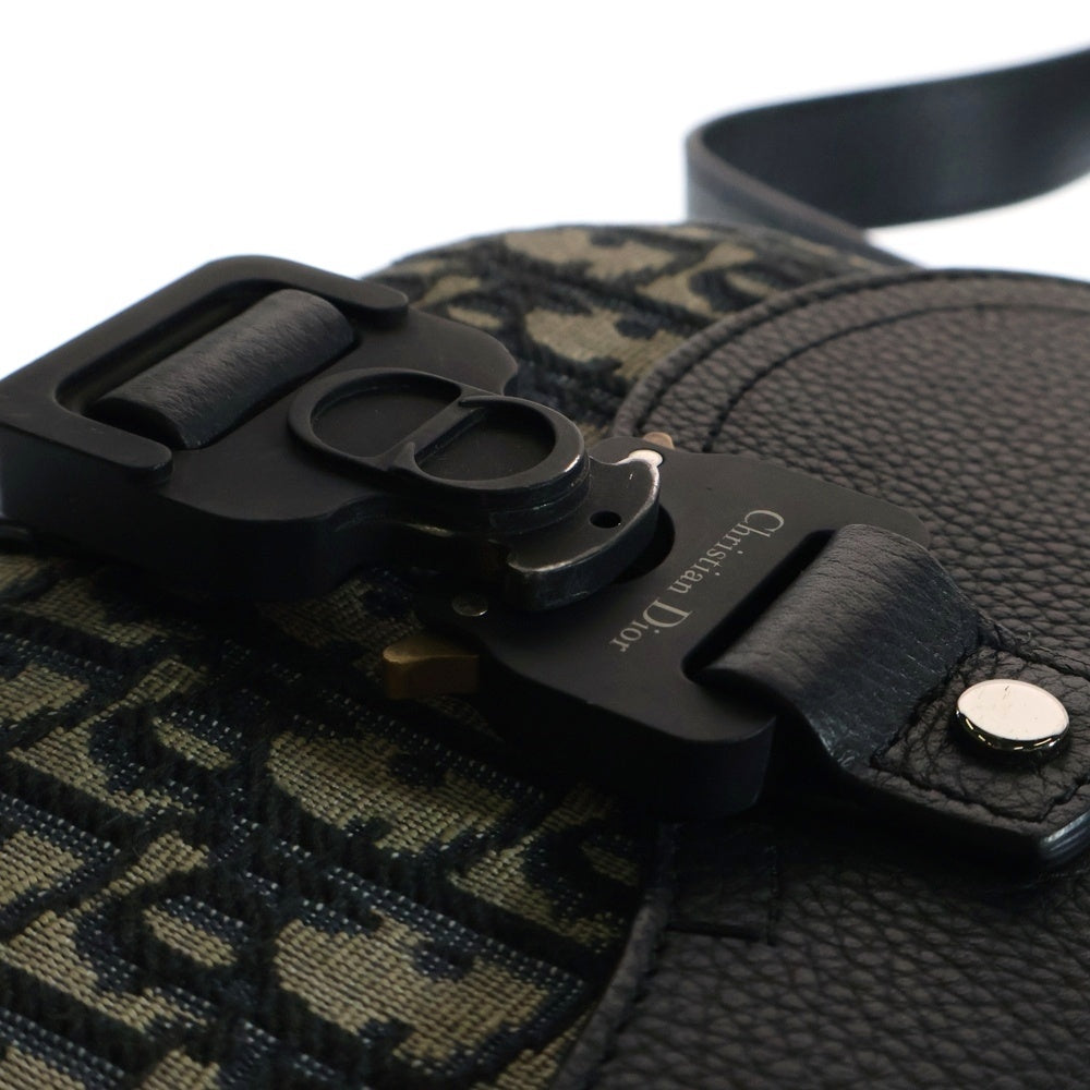 DIOR(ディオール) Saddle サドル オブリーク フラップ付きメッセンジャーバッグ ネイビー 2ADCA35YKS H27E