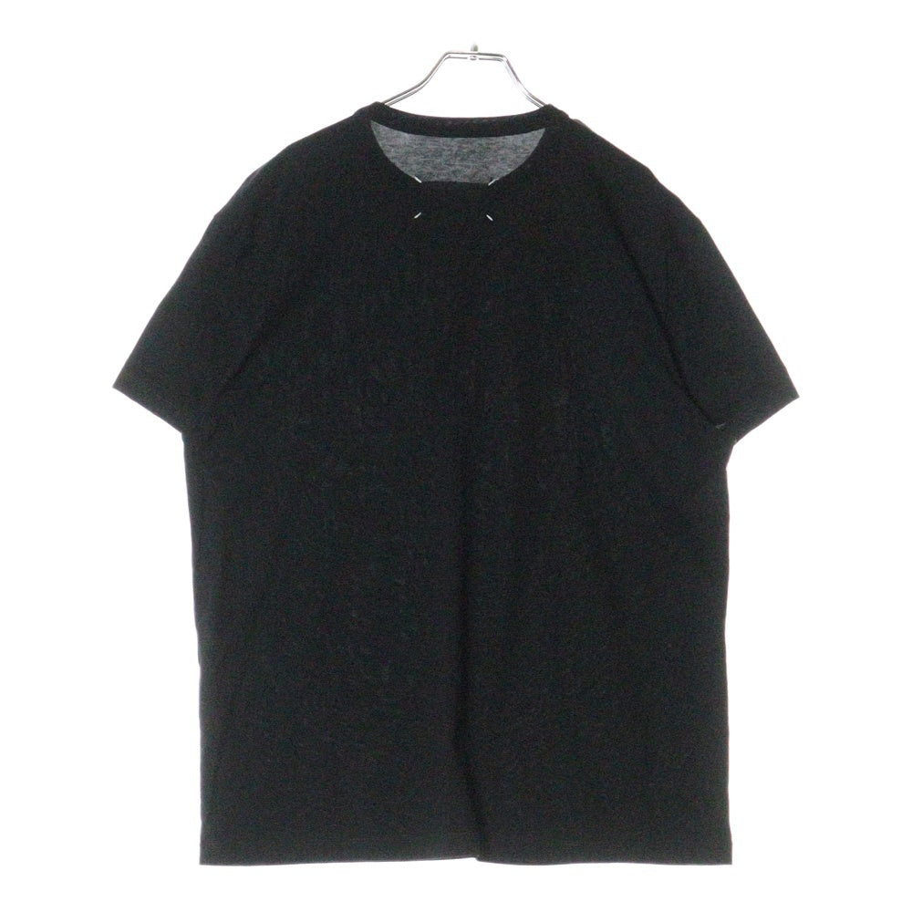 Maison Margiela 10(メゾン マルジェラ) 24SS Distorted Logo Tee フロント刺繍ロゴ 半袖Tシャツ カットソー ブラック S30GC0701 52216