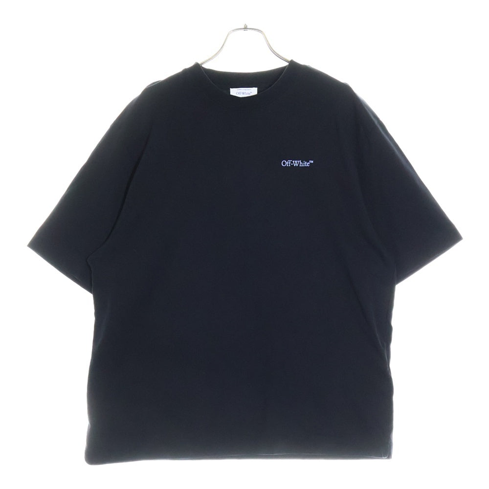 OFF-WHITE(オフホワイト) バックアロープリント ハハアロクルネック半袖Tシャツ カットソー ブラック OMAA120S25JER00G