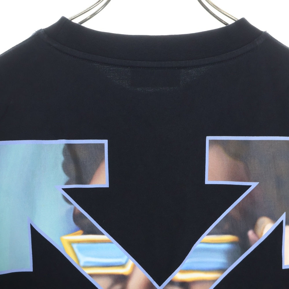 OFF-WHITE(オフホワイト) バックアロープリント ハハアロクルネック半袖Tシャツ カットソー ブラック OMAA120S25JER00G