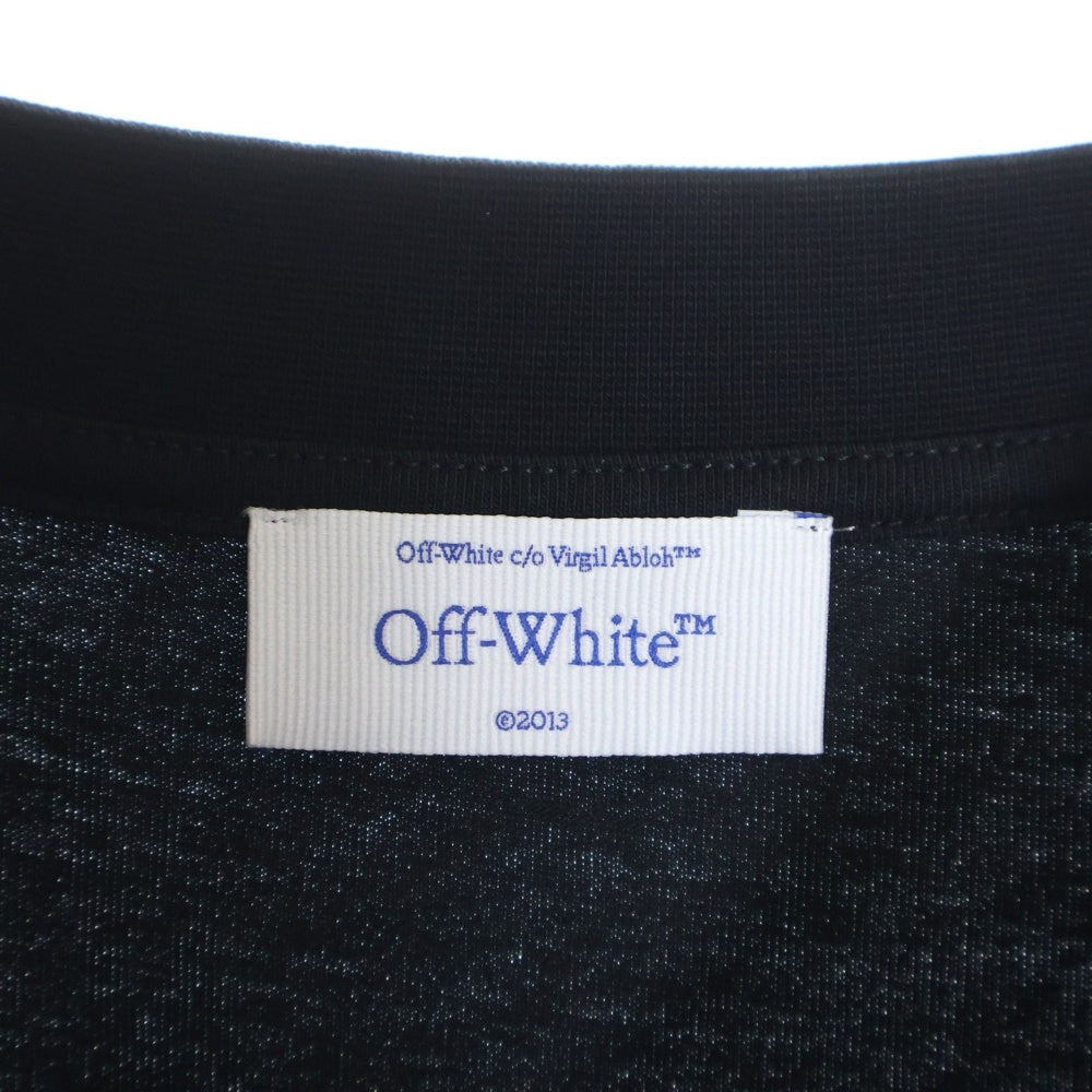 OFF-WHITE(オフホワイト) バックアロープリント ハハアロクルネック半袖Tシャツ カットソー ブラック OMAA120S25JER00G