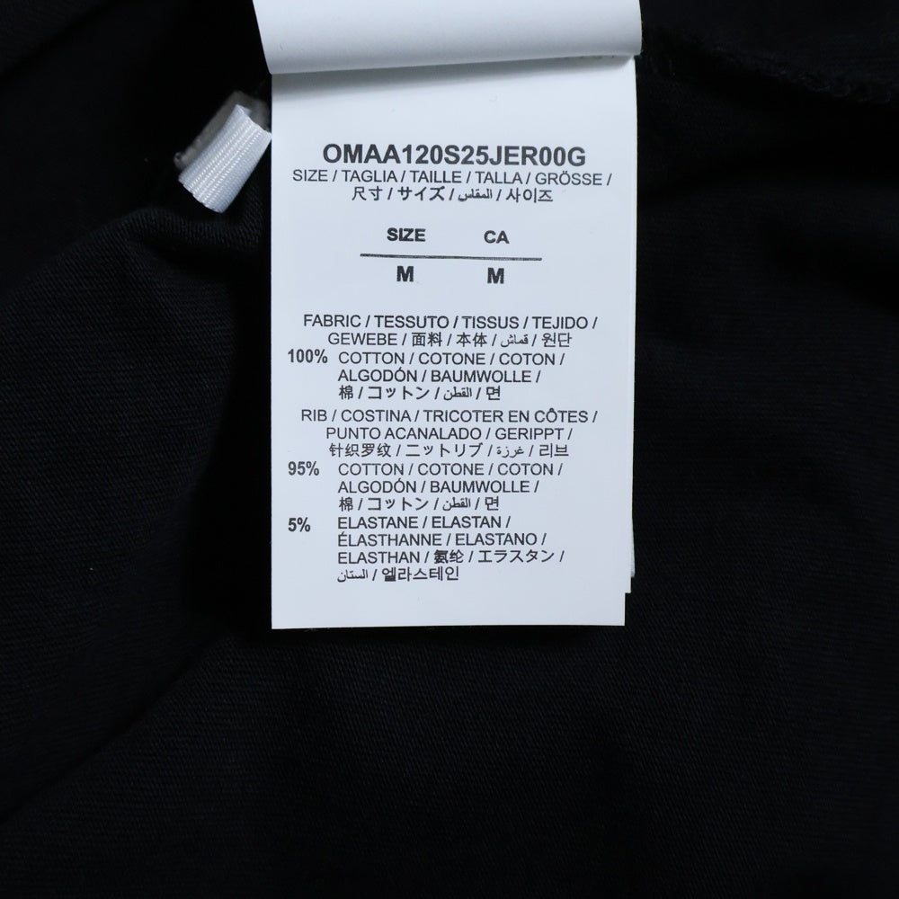 OFF-WHITE(オフホワイト) バックアロープリント ハハアロクルネック半袖Tシャツ カットソー ブラック OMAA120S25JER00G