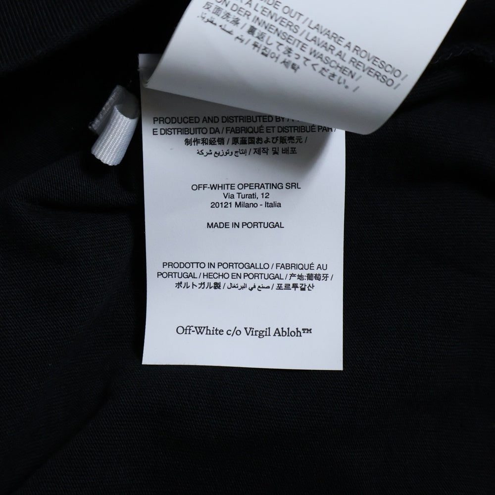 OFF-WHITE(オフホワイト) バックアロープリント ハハアロクルネック半袖Tシャツ カットソー ブラック OMAA120S25JER00G