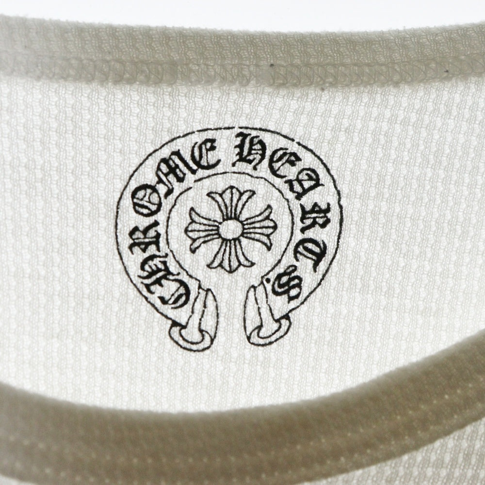 CHROME HEARTS(クロムハーツ) OLD FLRL CRS Logo L/S Tee サーマル フローラル クロスロゴ 長袖Tシャツ ホワイト