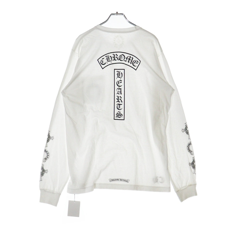 CHROME HEARTS(クロムハーツ) Horseshoe L/S Tee ホースシューロングスリーブ長袖Tシャツ ホワイト