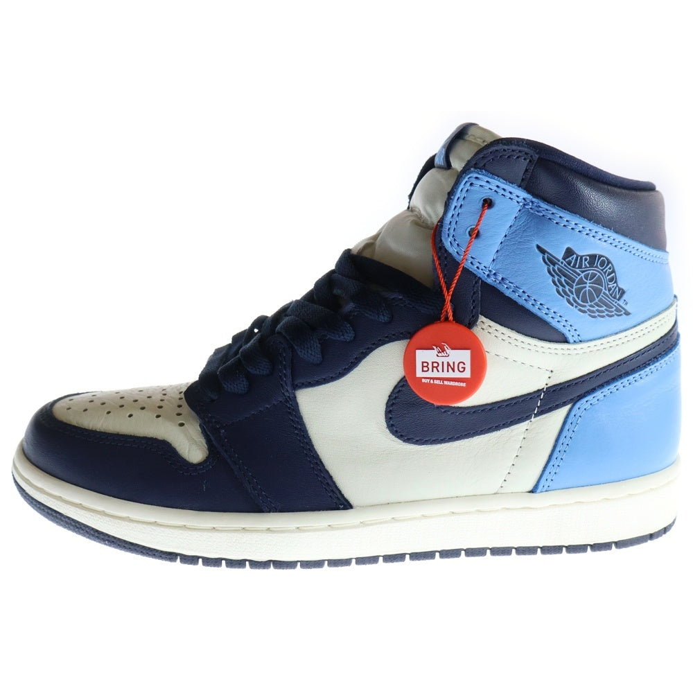 NIKE(ナイキ) AIR JORDAN 1 RETRO HIGH OG OBSIDIAN/UNIVERSITY BLUE 555088-140 エアジョーダン1 オブシディアン ユニバーシティブルー ハイカットスニーカー US8.5/26.5cm