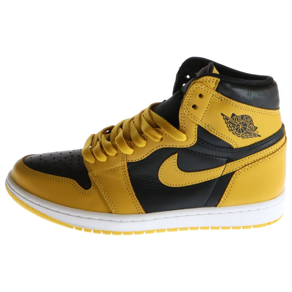 NIKE(ナイキ) AIR JORDAN1 RETRO HIGH OG POLLEN 555088-701 エアジョーダン 1 レトロ パラン ハイカットスニーカー ブラック/イエロー US8/26.0cm