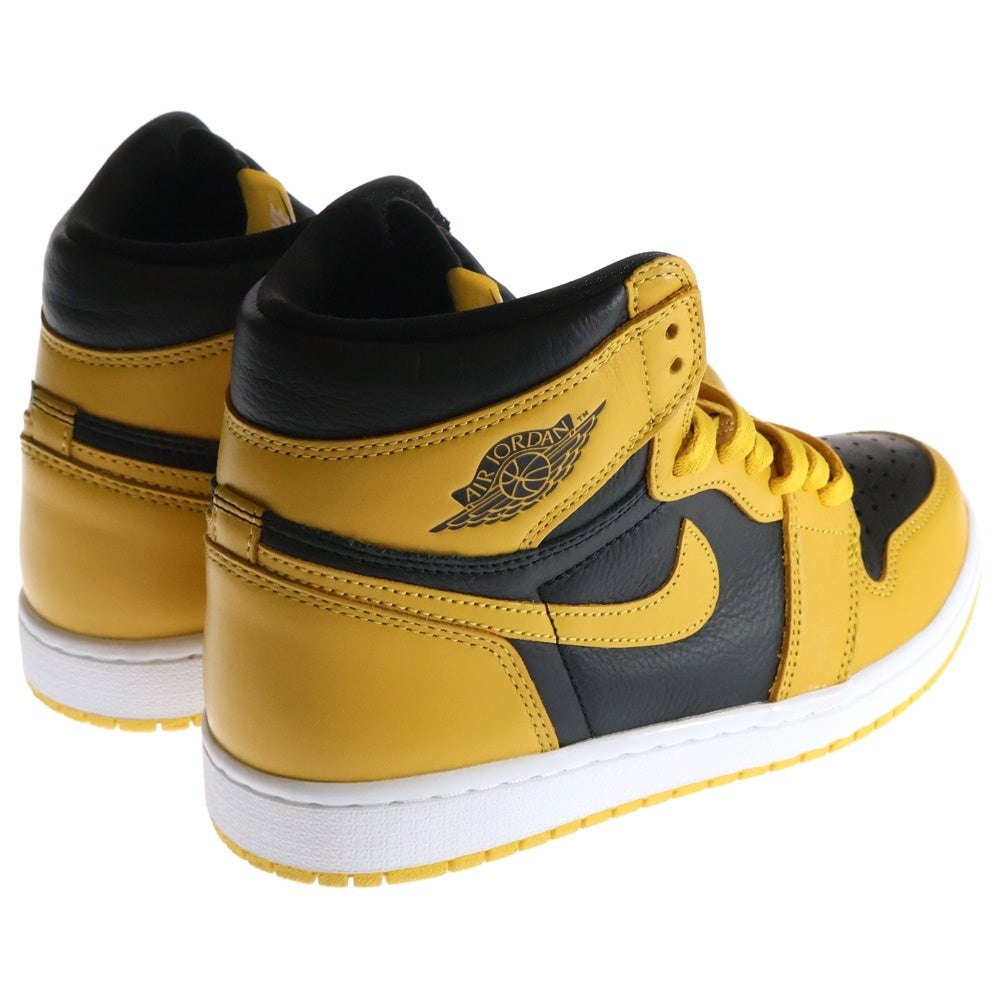 NIKE(ナイキ) AIR JORDAN1 RETRO HIGH OG POLLEN 555088-701 エアジョーダン 1 レトロ パラン ハイカットスニーカー ブラック/イエロー US8/26.0cm