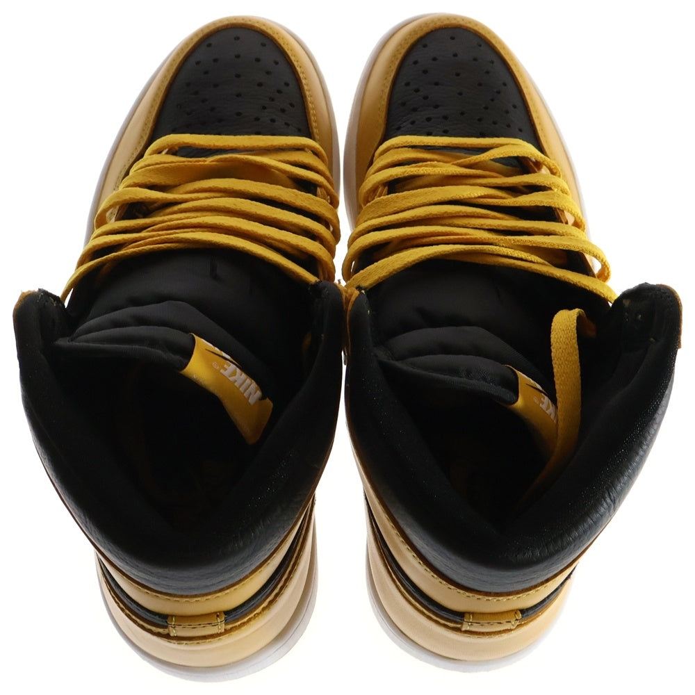 NIKE(ナイキ) AIR JORDAN1 RETRO HIGH OG POLLEN 555088-701 エアジョーダン 1 レトロ パラン ハイカットスニーカー ブラック/イエロー US8/26.0cm