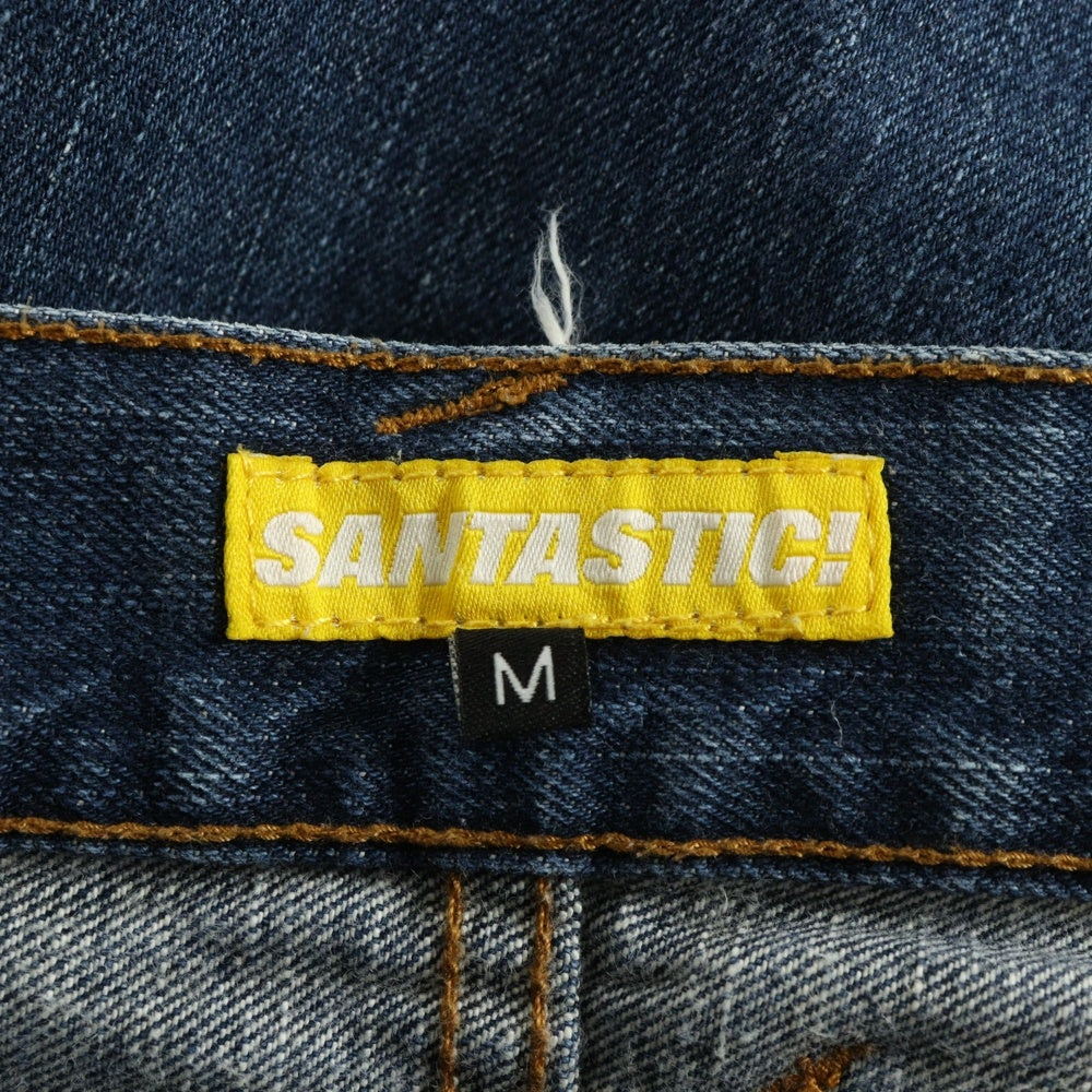 SANTASTIC!(サンタスティック) バック刺繍 ストレートデニムパンツ インディゴ E29014