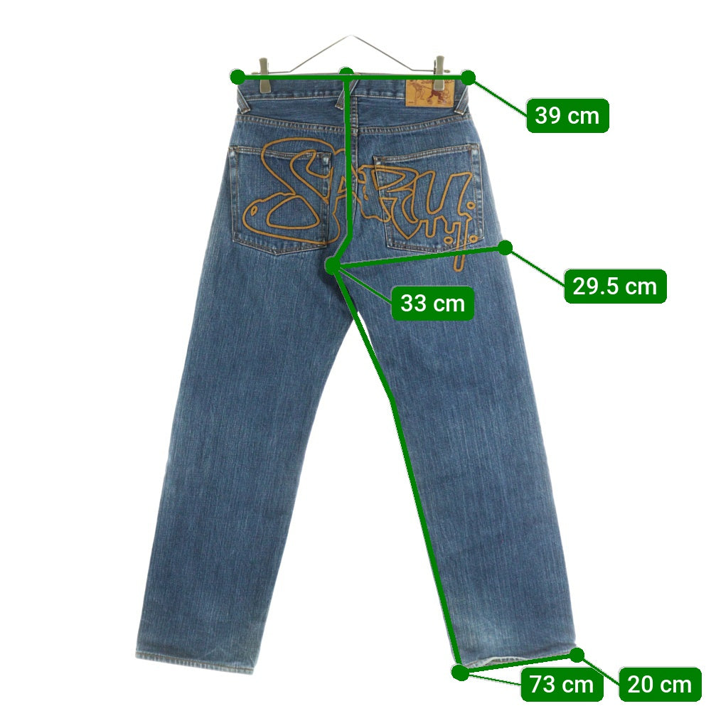 SANTASTIC!(サンタスティック) バック刺繍 ストレートデニムパンツ インディゴ E29014