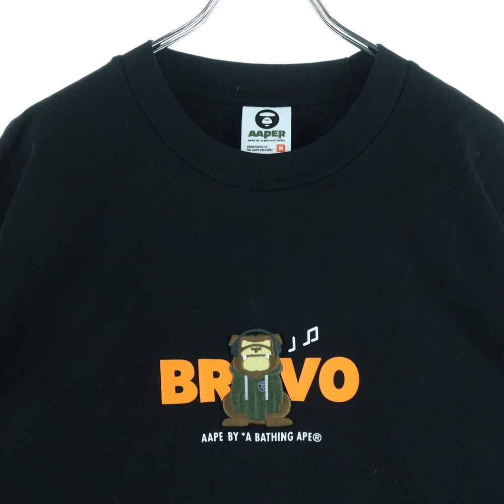 A BATHING APE(アベイシングエイプ) AAPER BRAVO TEE フロントロゴ 半袖Tシャツカットソー ブラック AAPTEM1618XXO