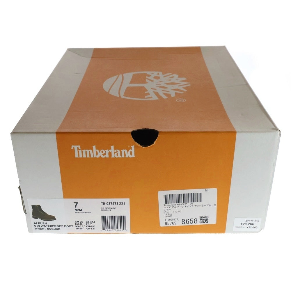 Timberland(ティンバーランド) ALBURN 6IN WATERPROOF BOOT アルバーン 6インチ ウォータープルーフ レースアップブーツ ブラウン US7/25.0cm TB037578231 A8919