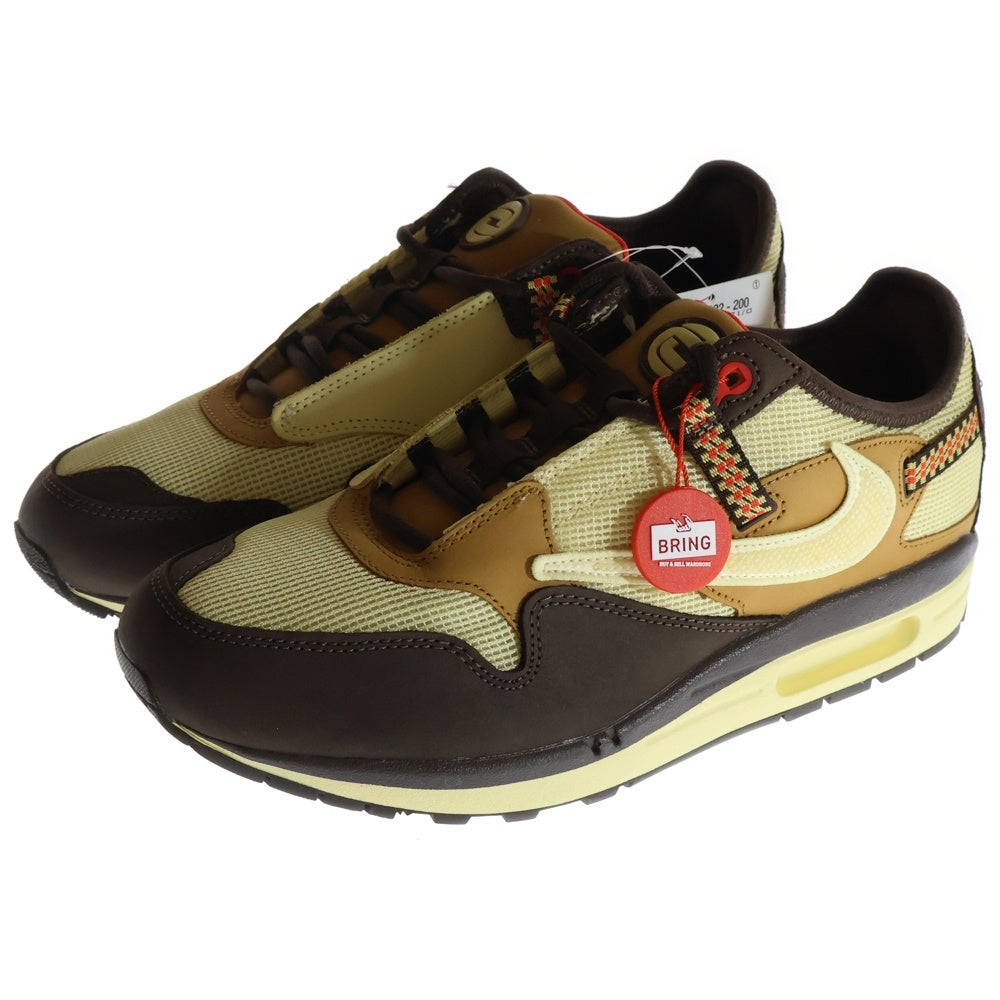NIKE(ナイキ) ×TRAVIS SCOTT AIR MAX 1 CJ BAROQUE BROWN DO9392-200 トラヴィススコット エアマックス1 カクタスジャック ローカートスニーカー ブラウン US9.5/27.5cm