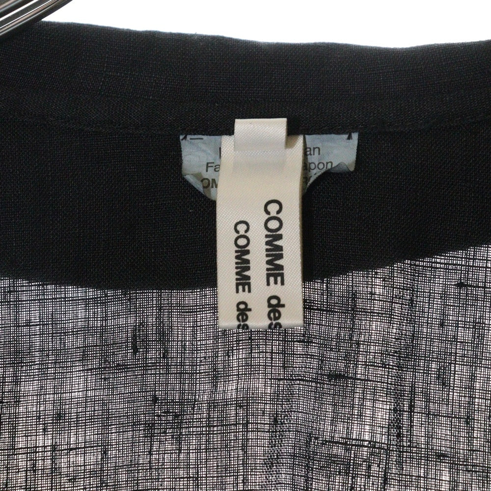 COMME des GARCONS COMME des GARCONS(コムデギャルソンコムデギャルソン) 16SS AD2015 前開き リネンリボンワンピース ブラック レディース RQ-O003