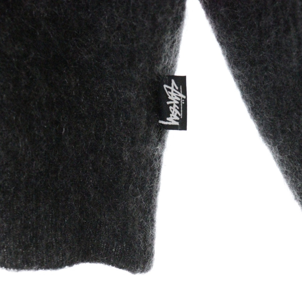STUSSY(ステューシー) 22AW Brushed Dot Sweater ブラッシュド ドット モヘア ニットセーター グレー/ピンク 117162