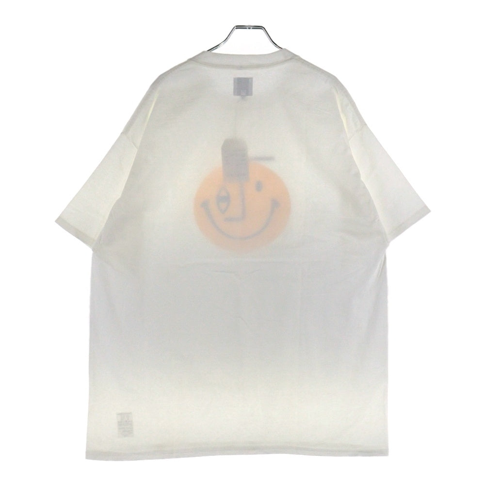 Sasquatchfabrix.(サスクワッチファブリックス) PICASSO SMILE PRINT TEE フロントプロント 半袖Tシャツ カットソー ホワイト