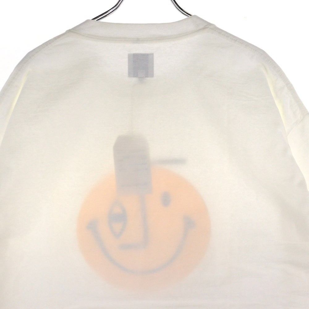 Sasquatchfabrix.(サスクワッチファブリックス) PICASSO SMILE PRINT TEE フロントプロント 半袖Tシャツ カットソー ホワイト