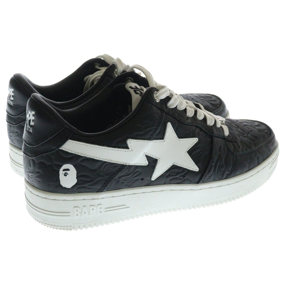 A BATHING APE(アベイシングエイプ) STA #3 OZX SH M191052 L レザースニーカー カーフレザー ラバー US9.5/27.5cm ブラック/ホワイト