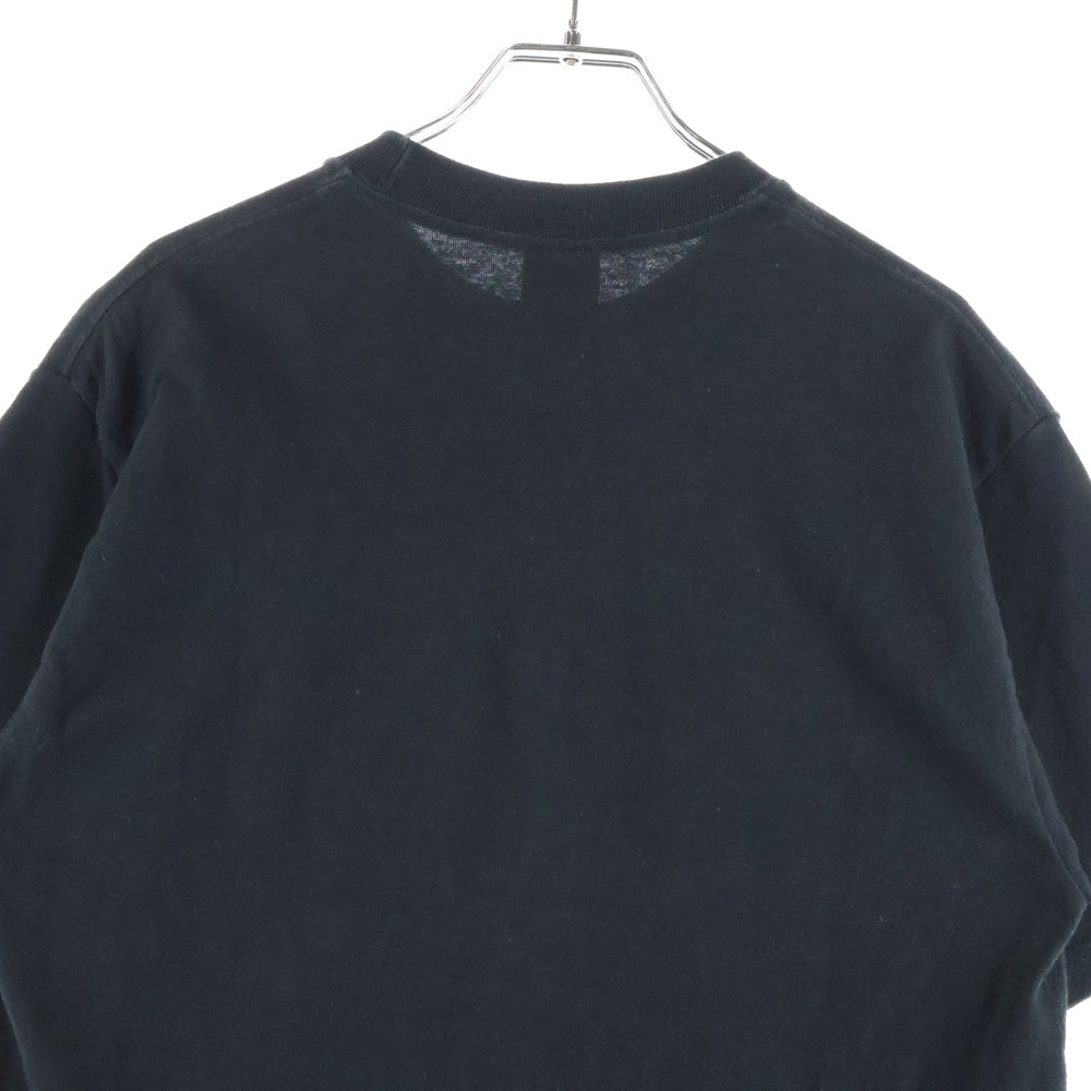 STUSSY(ステューシー) ロゴプリント コットン クルーネック半袖Tシャツ カットソー ブラック CA-28629
