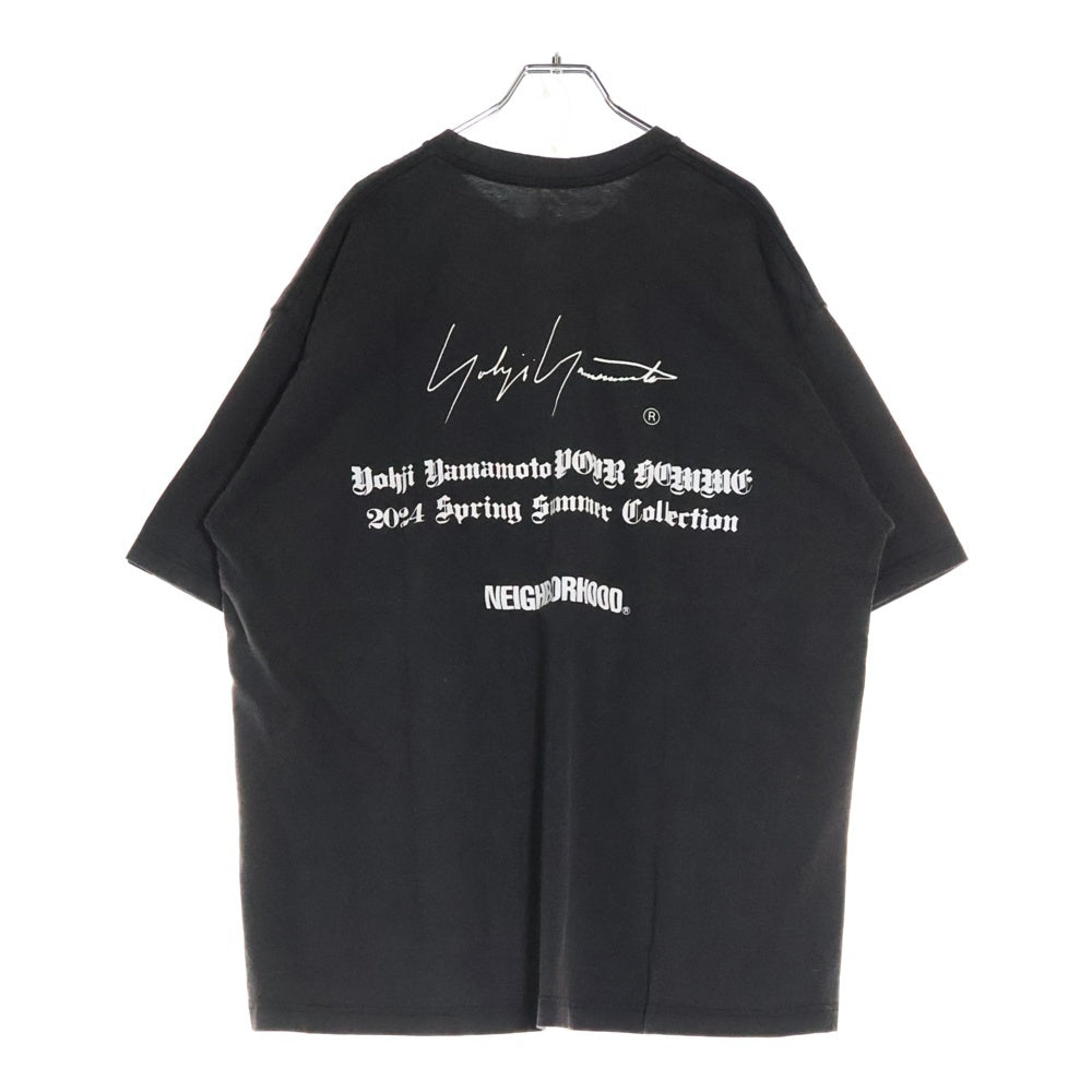 Yohji Yamamoto POUR HOMME(ヨウジヤマモト プールオム) 24SS × NEIGHBORHOOOD クルーネック半袖Tシャツ カットソー グレー HS-T81-286