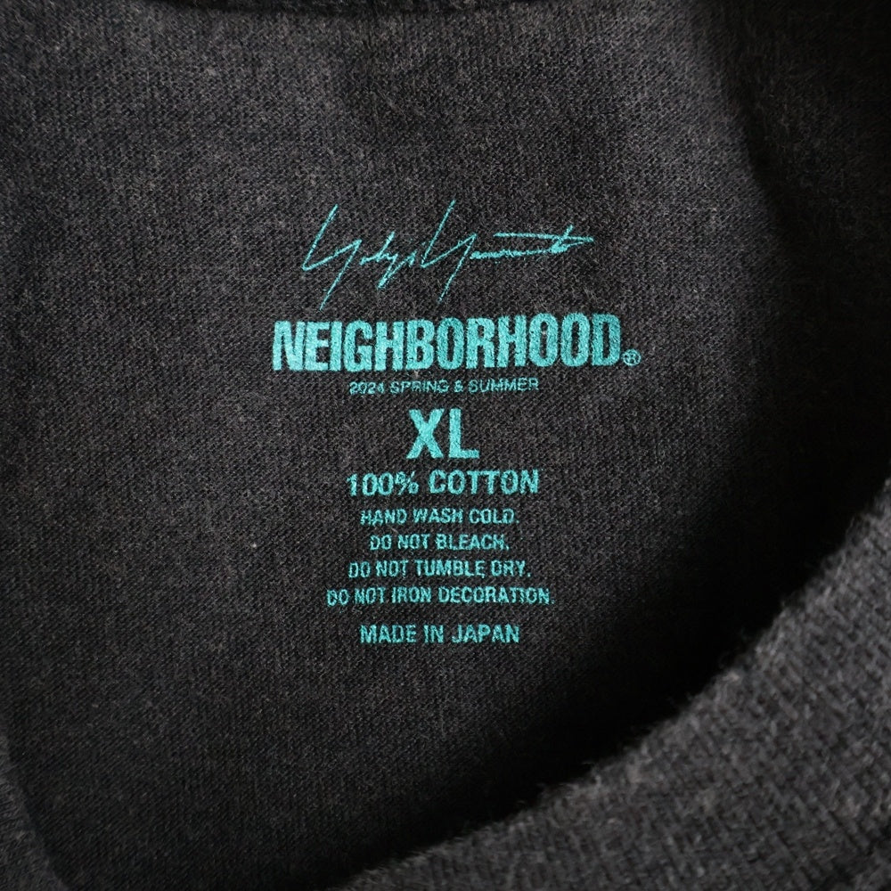 Yohji Yamamoto POUR HOMME(ヨウジヤマモト プールオム) 24SS × NEIGHBORHOOOD クルーネック半袖Tシャツ カットソー グレー HS-T81-286