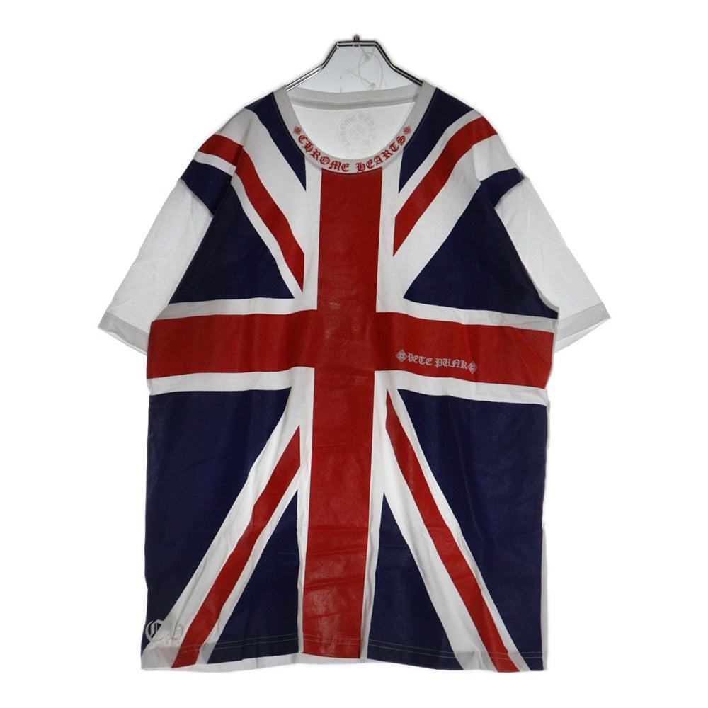 CHROME HEARTS(クロムハーツ) UNION JACK Neck Logo S/S ユニオンジャック ネックロゴ 半袖Tシャツカットソー マルチカラー