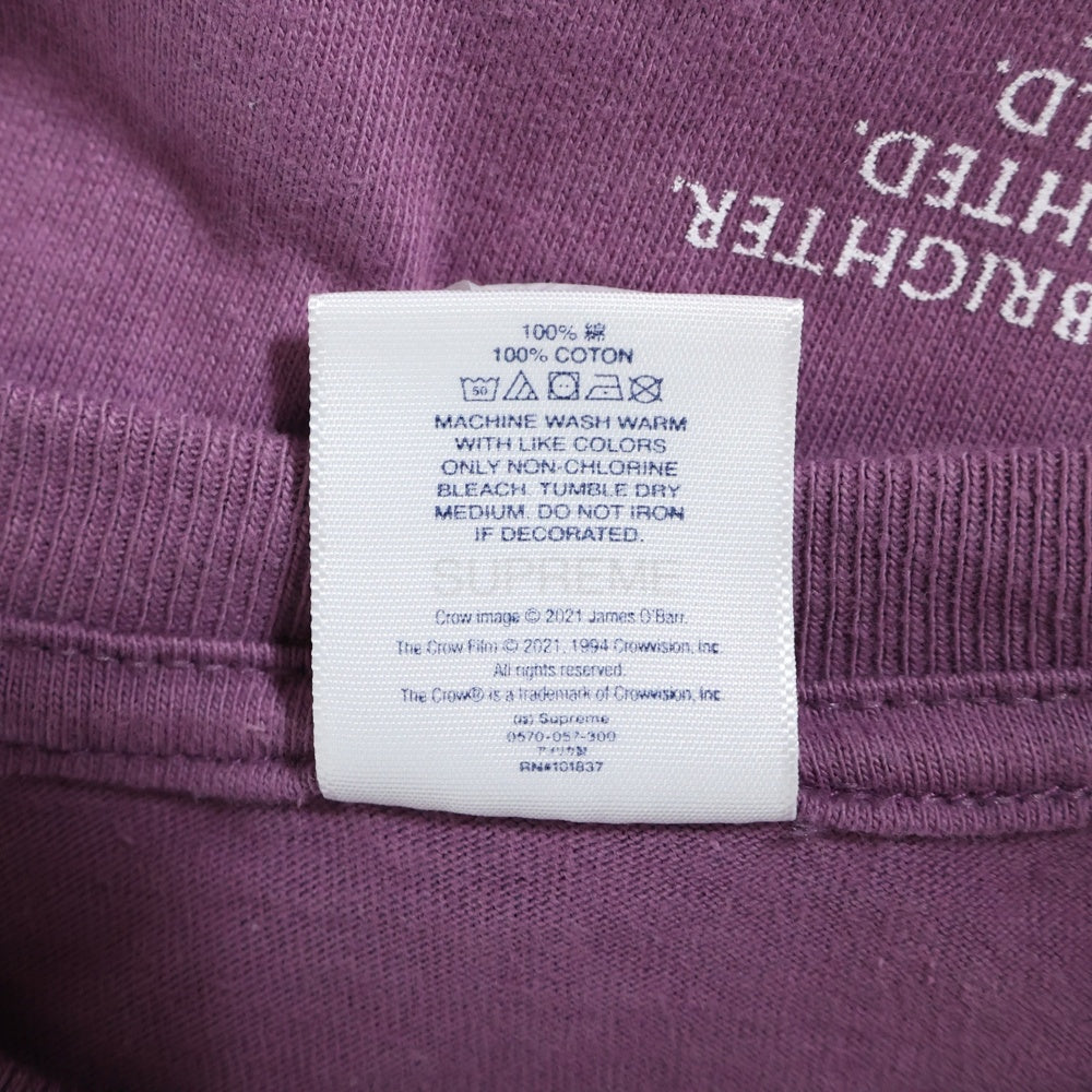SUPREME(シュプリーム) 21AW The Crow L/S Tee ザクロウ 長袖Tシャツ カットソー パープル
