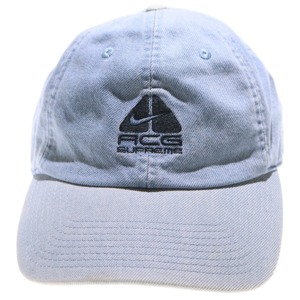 SUPREME(シュプリーム) 22AW × NIKE ACG Denim 6 Panel ナイキ デニム ベースボールキャップ 帽子 インディゴ