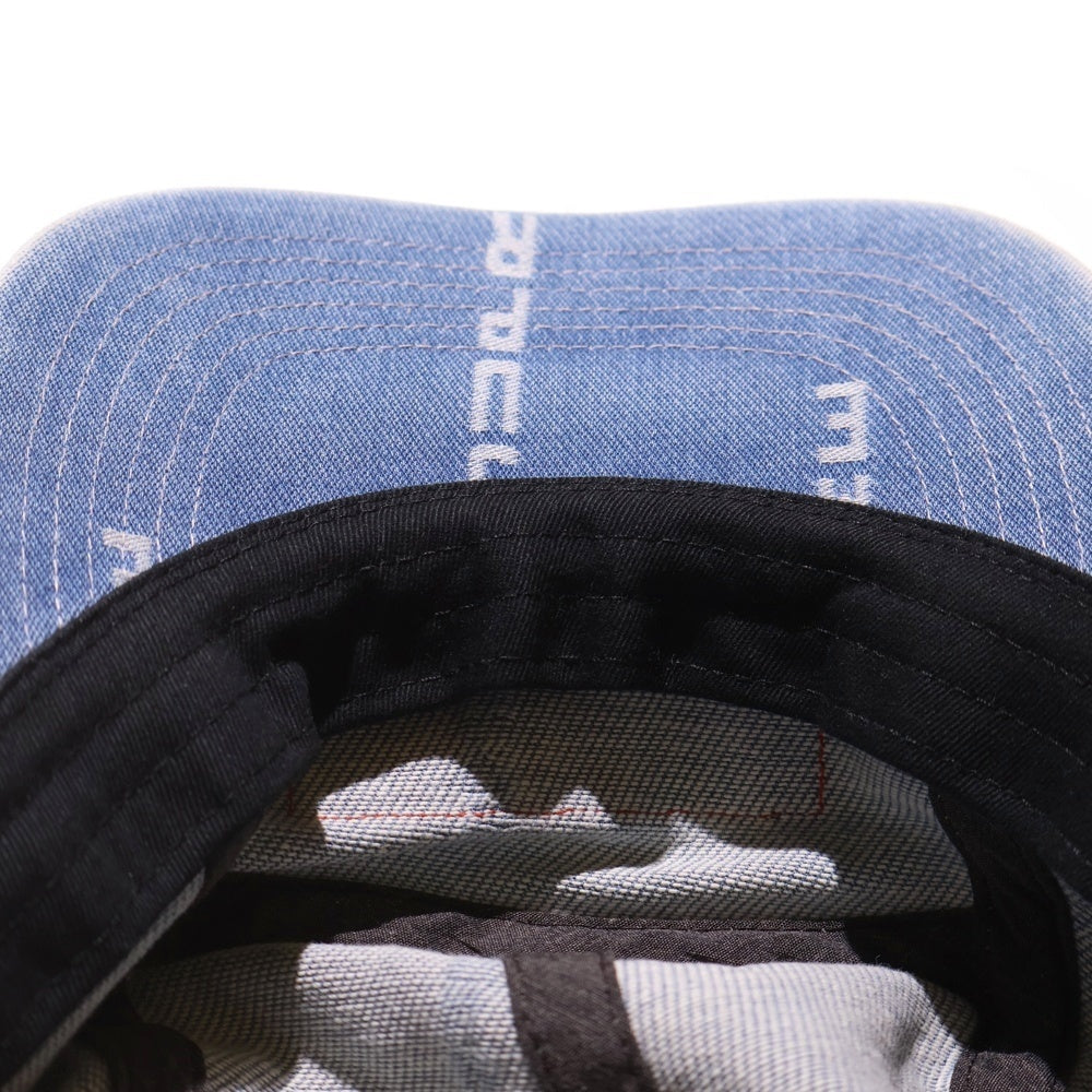 SUPREME(シュプリーム) 20AW Logo Stripe Jacquard Denim Camp Cap ロゴストライプ ジャガード デニムキャンプキャップ 帽子 インディゴ