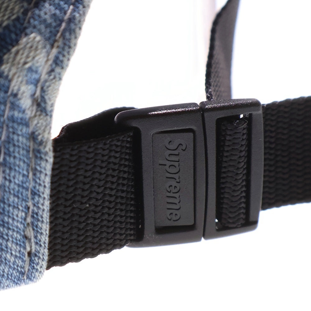 SUPREME(シュプリーム) 20AW Logo Stripe Jacquard Denim Camp Cap ロゴストライプ ジャガード デニムキャンプキャップ 帽子 インディゴ