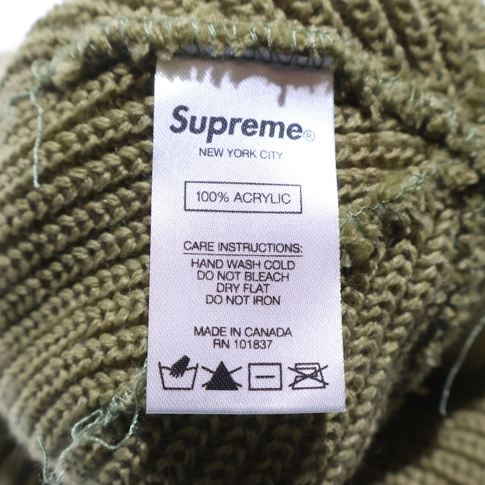 SUPREME(シュプリーム) 22AW Loose Gauge Beanie ルーズゲージ ビーニー 帽子 グリーン