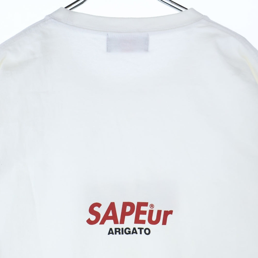 SAPEur(サプール) ×ONE PEACE BOA HONCOCK TEE ワンピース ボア ハンコック クルーネック半袖プリントTシャツ カットソー ホワイト