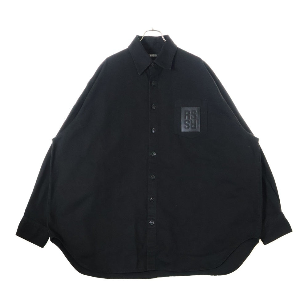 RAF SIMONS(ラフシモンズ) 22AW PIN OVERSIZED DENIM SHIRT オーバーサイズデニムシャツ ブラック 222-M243