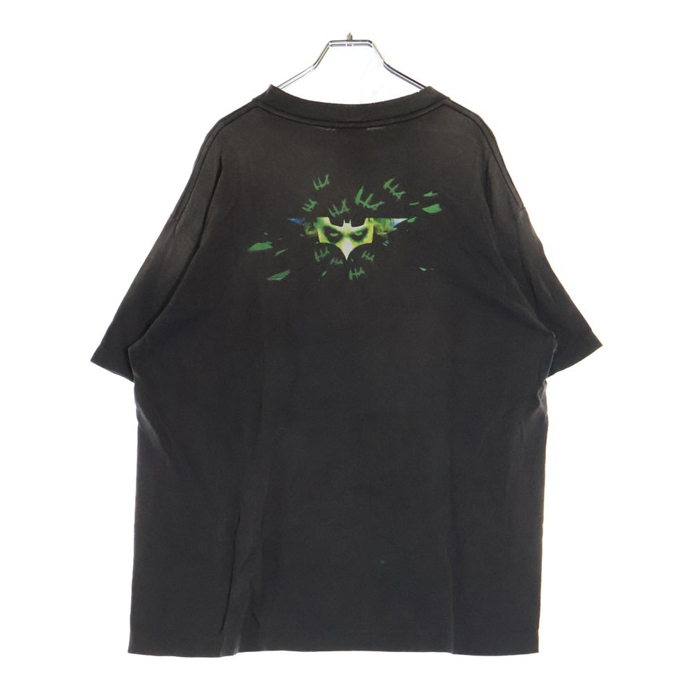 SAINT MICHAEL(セントマイケル) ×The Dark Knight JOKER ヴィンテージ加工 ジョーカープリント半袖Tシャツ カットソー チャコールグレー