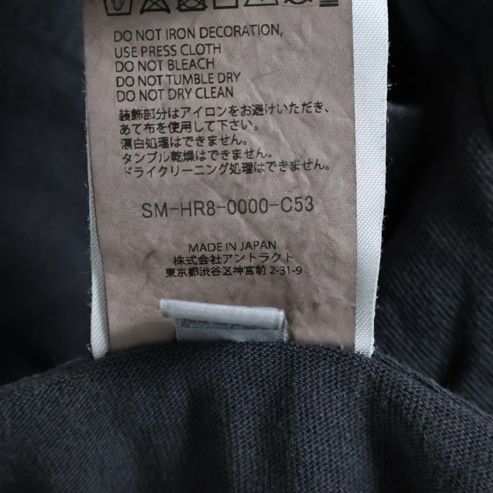 SAINT MICHAEL(セントマイケル) ×The Dark Knight JOKER ヴィンテージ加工 ジョーカープリント半袖Tシャツ カットソー チャコールグレー