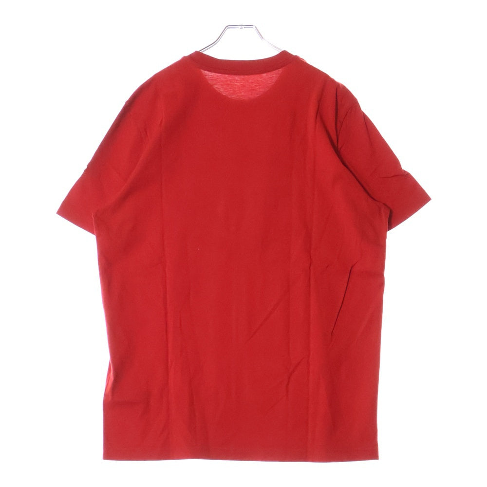 MONCLER(モンクレール) 24SS メタリックフロントロゴ 半袖Tシャツカットソー レッド J10918C00040 89AJS