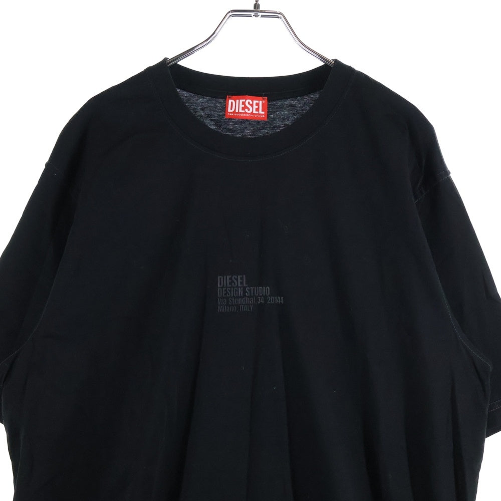 DIESEL(ディーゼル) フロントロゴ 半袖Tシャツ カットソー ブラック A132380QANW
