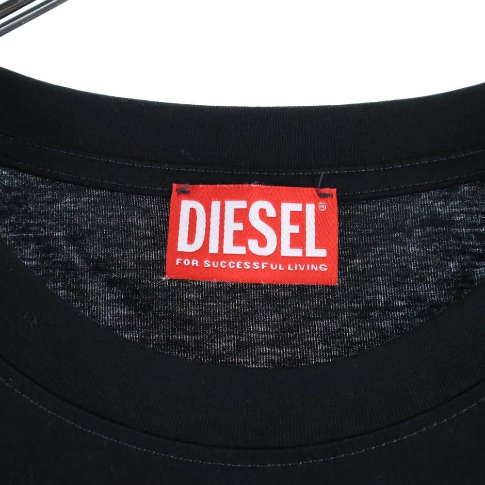 DIESEL(ディーゼル) フロントロゴ 半袖Tシャツ カットソー ブラック A132380QANW