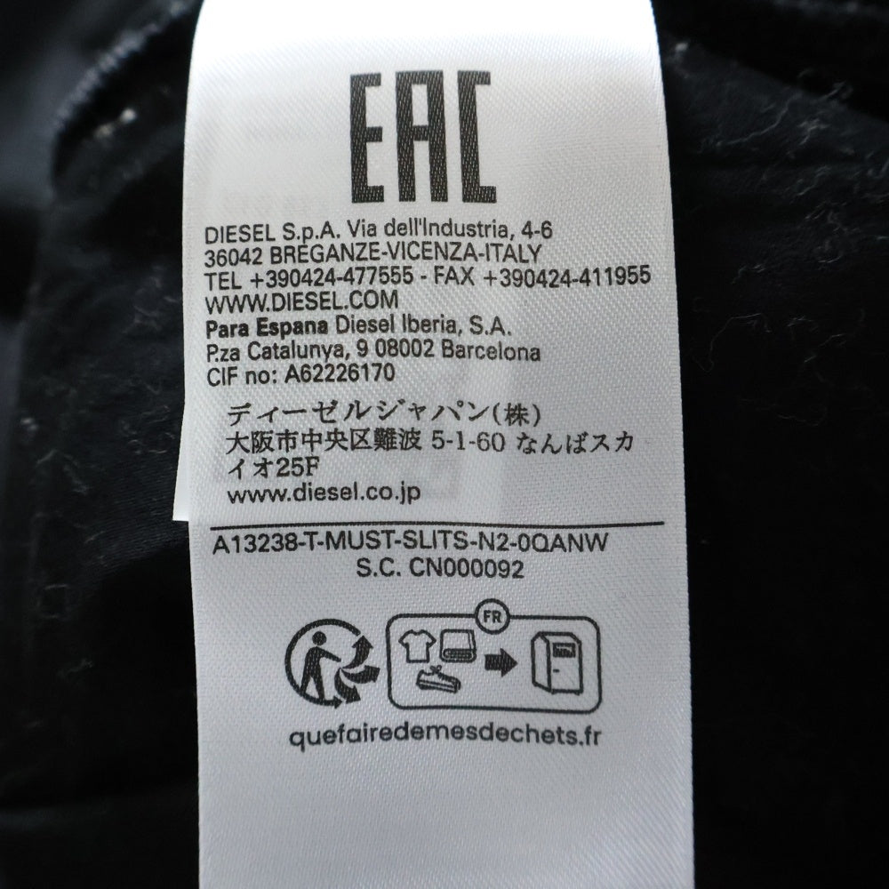 DIESEL(ディーゼル) フロントロゴ 半袖Tシャツ カットソー ブラック A132380QANW
