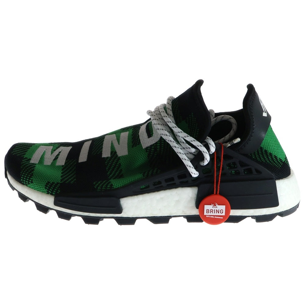 adidas Originals(アディダスオリジナルス) ×PHARRELL WILLIAMS BBC HU NMD Green Plaid EF7388 ファレルウィリアムス ヒューノマド グリーンプレイド ローカットスニーカー