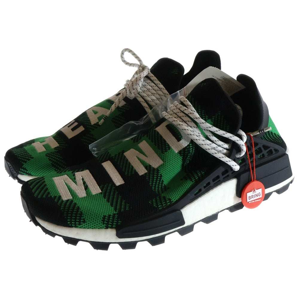 adidas Originals(アディダスオリジナルス) ×PHARRELL WILLIAMS BBC HU NMD Green Plaid EF7388 ファレルウィリアムス ヒューノマド グリーンプレイド ローカットスニーカー