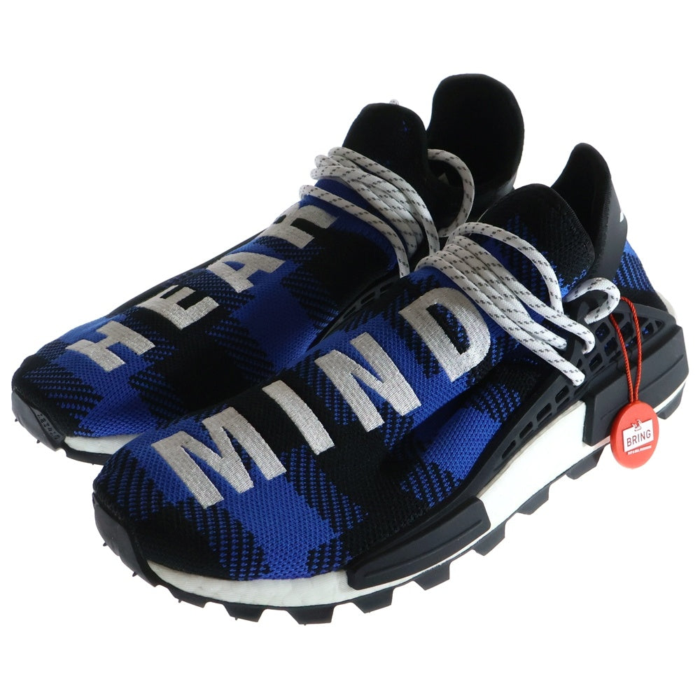 adidas Originals(アディダスオリジナルス) ×PHARRELL WILLIAMS BBC HU NMD BLUE Plaid EF7387 ファレルウィリアムス ヒューノマド ブループレイド ローカットスニーカー ブルー US10/28.0cm