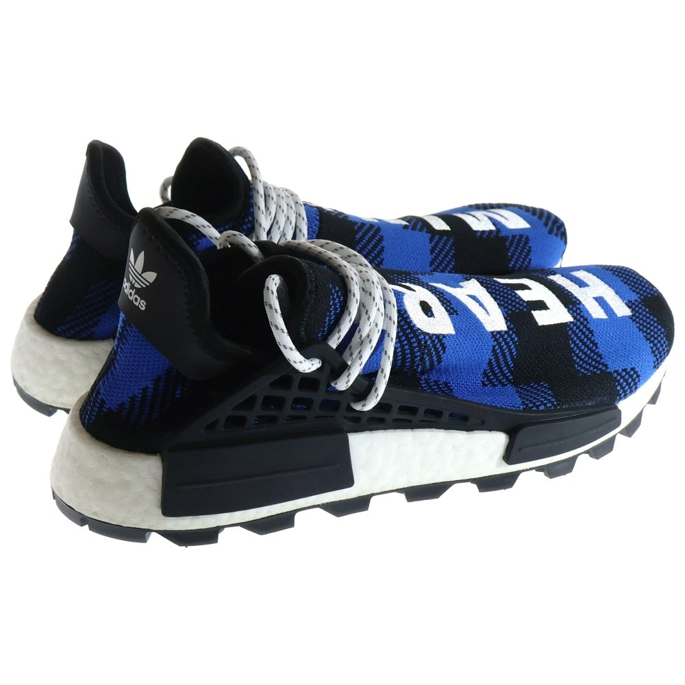 adidas Originals(アディダスオリジナルス) ×PHARRELL WILLIAMS BBC HU NMD BLUE Plaid EF7387 ファレルウィリアムス ヒューノマド ブループレイド ローカットスニーカー ブルー US10/28.0cm